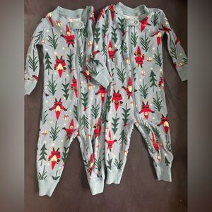 Hanna Andersson Blue Holiday Gnome Print Pajamas